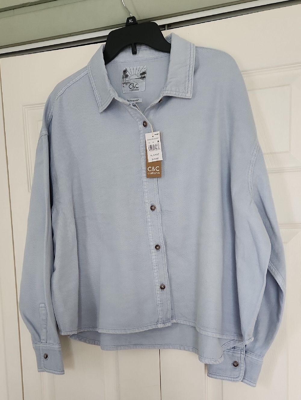 C&C California Pale Blue Button-Up Shirt